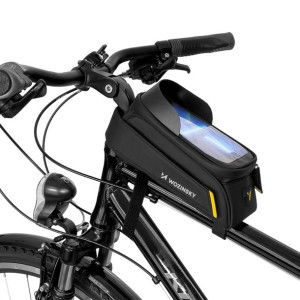 Torba rowerowa Wozinsky na ramę z etui na telefon 1l czarny