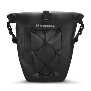 Torba rowerowa Wozinsky wodoodporna  sakwa na bagażnik 25l czarny (WBB24BK)