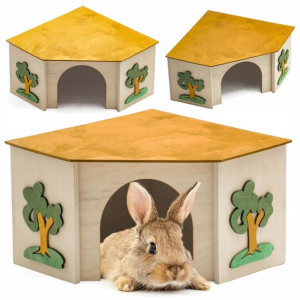 Drewniany Domek Klatka Dla Świnki Morskiej Królika