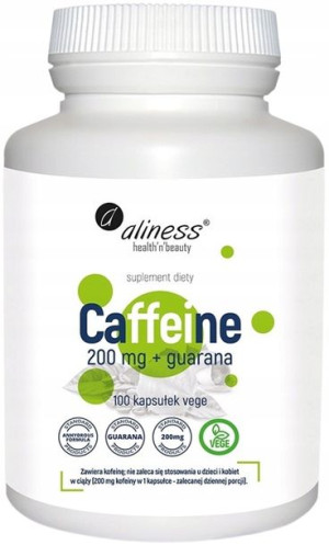 Aliness Caffeine 200mg + guarana 100k GUARANA VEGE
