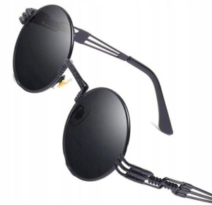 Lenonki męskie Okulary okrągłe punk słoneczne boho