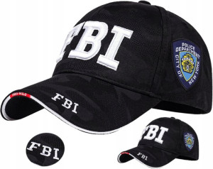 Czapka z daszkiem czarna sportowa Outdoor FBI