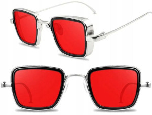 Okulary Duże unisex przeciwsłoneczne pilotki retro