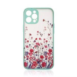 Design Case etui do iPhone 13 Pro Max pokrowiec w kwiaty niebieski