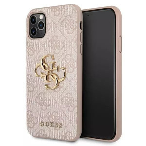 Guess GUHCN584GMGPI iPhone 11 Pro różowy/pink hardcase 4G Big Metal Logo