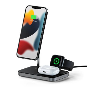 Satechi 3-in-1 Stojąca Ładowarka Magnetyczna MagSafe do Trzech Urządzeń