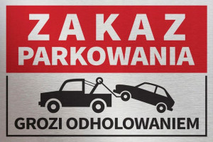 Tabliczka ZAKAZ PARKOWANIA 30x20 cm__