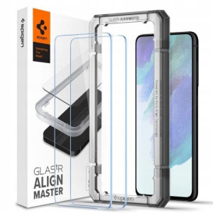 Szkło Spigen Alm Glas.Tr do Galaxy S21 FE x2 szt