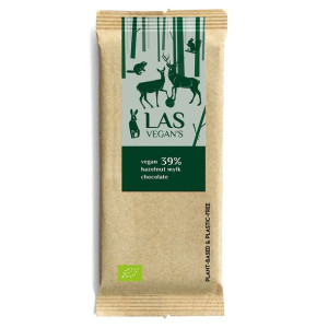 Czekolada Wegańska z orzechami laskowymi 39% Las Vegan's BIO, 50g