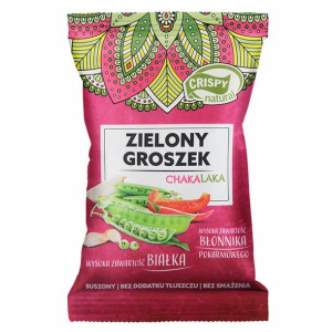 Suszone chipsy z zielonego groszku - chakalaka Crispy Natural, 25g