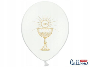Balony 30cm, KOMUNIA,M 6szt