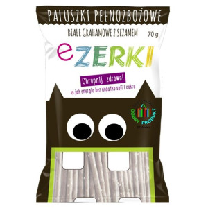 Paluszki Ezerki grahamowe białe sezamowe - Brązowe, 70g