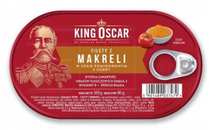 King Oscar Filety z makreli z curry 160g Konserwa