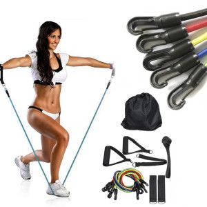 11 Sztuk 30Lbs Yoga Zespoły Oporu Zestaw Ćwiczeń D