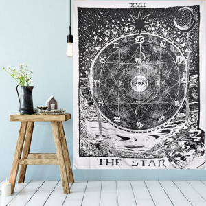 210Cm Sun Star Moon Tarot Tapestry Hippie Wall Wis