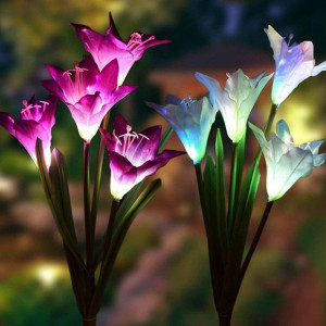 3 Pc 4 Head Lily Flower Światło Słoneczne Colorful
