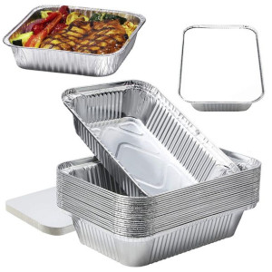 30/50X Aluminiowe Tace Foliowe Z Pokrywką Jednoraz