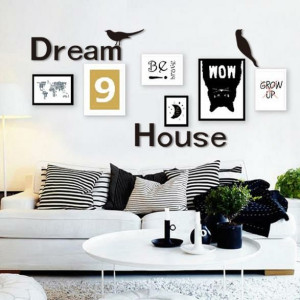 3D Dream House Multi-Color Diy Kształt Lustro Nakl