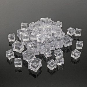 50 Sztuk Crystal Clear Sztuczny Akryl Ice Cube Squ