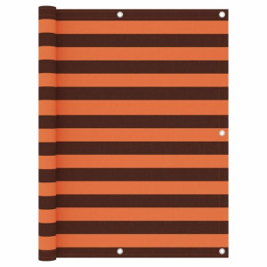 Balkonscherm 120X600 Cm Oxford Stof Oranje En Brui