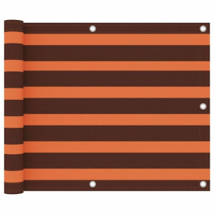 Balkonscherm 75X400 Cm Oxford Stof Oranje En Bruin