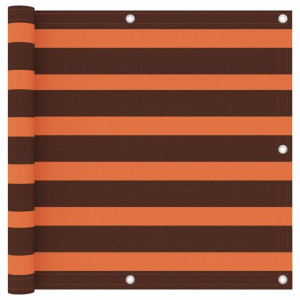 Balkonscherm 90X400 Cm Oxford Stof Oranje En Bruin