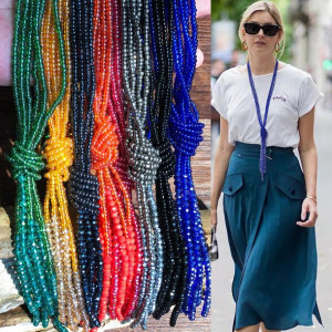 Bohemian Colorful Zroszony Wielowarstwowy Naszyjni