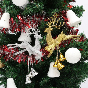 Christmas Tree Reindeer Elk Deer Bell Ornament Wis