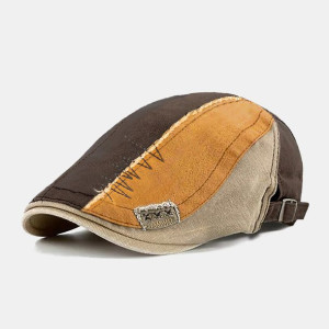 Collrown Men Color Matching Stitching Patch Berety