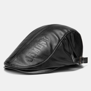 Collrown Men Faux Leather Retro Jednolity Wzór W L