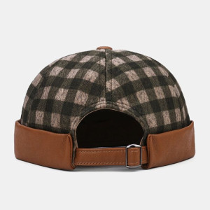 Collrown Unisex Kontrastowy Wzór W Kratkę Dorywczo