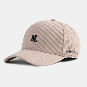 Czapka Z Daszkiem Unisex Sztruksowa Z Wyszytym Wzo