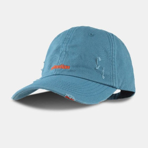 Czapka Z Daszkiem Unisex Z Haftem Literowym Bawełn