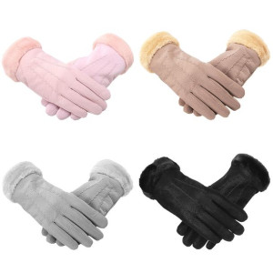 Damskie Rękawiczki Velvet Keep Warm Touch Touch Wi
