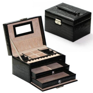 Fashion Jewelry Box Skórzane Kolczyki Naszyjnik Ri