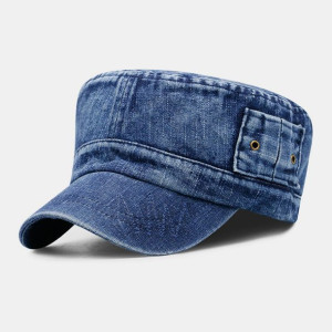 Męska Czapka Z Daszkiem Ze Starego Spranego Denimu