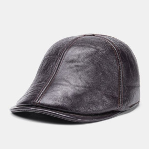 Męska Skórzana Ochrona Uszu Ciepły Retro Casual Je