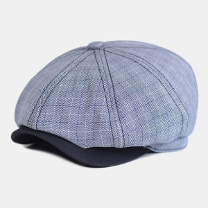 Mężczyźni Plaid Striped Pattern Cienki Casual News