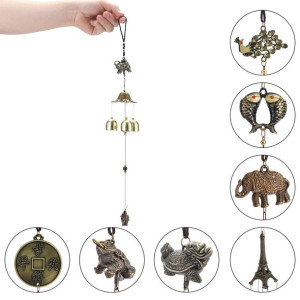 Miedź Lucky Feng Shui Wind Chime Wiszący Dzwon Jin