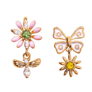 Sweet Flower Butterfly Stud Earrings Anallergic St