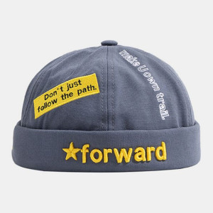 Unisex Bawełna Dome List Slogan Gwiazdy Haftowana