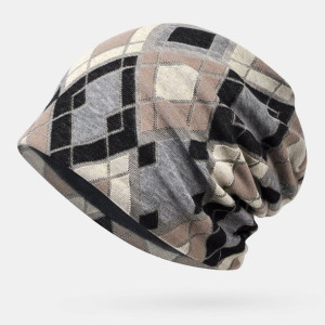 Unisex Cotton Plus Velvet Keep Warm Diamonds Patte