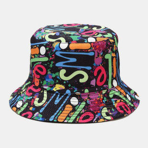 Unisex Dwustronny Colorful Graffiti Hip-Hop Modny
