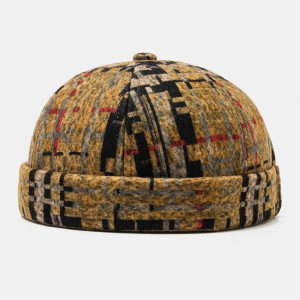 Unisex Plush Soft Tkanina Plaid Stitching Round To