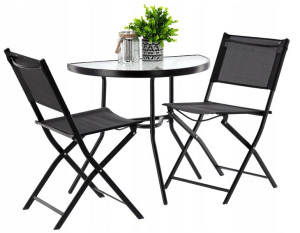 Meble Ogrodowe Balkon Zestaw 3 El Premium Metal Xl