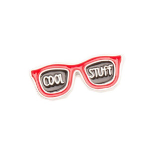 Metalowa przypinka, pins, okulary słoneczne