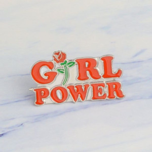 Metalowa przypinka, pins Girl  Power