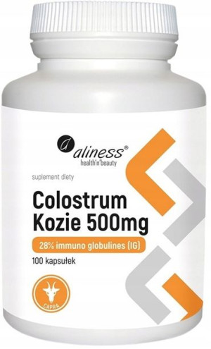 Colostrum Kozie LR28% 500mg 100k ALINESS odporność