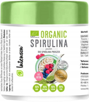 Spirulina w Proszku Bio 100g Proszek Algi Detox