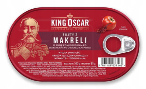Filety Z Makreli Sos Pomidorowy Chipotle 160g King